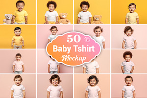 Baby T-Shirt Mockup Picture Bundle, a Shirt Mockup by Forhadx5