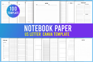 Notebook Paper Mega Bundle KDP, a Stationery Template by Designmela01