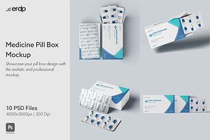 Medicine Pill Box Mockup