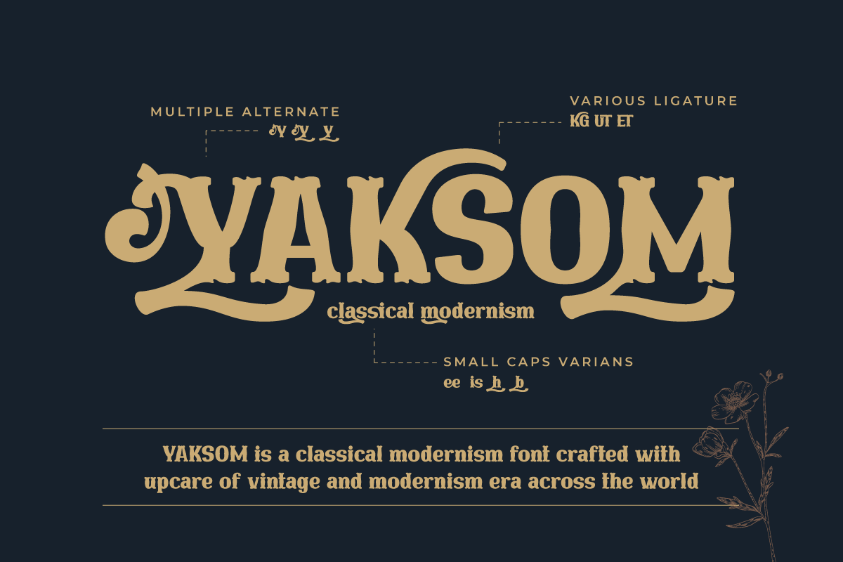 YAKSOM | Serif Classic Modernism, a Serif Font by twinstd (Photo 3 of 13)