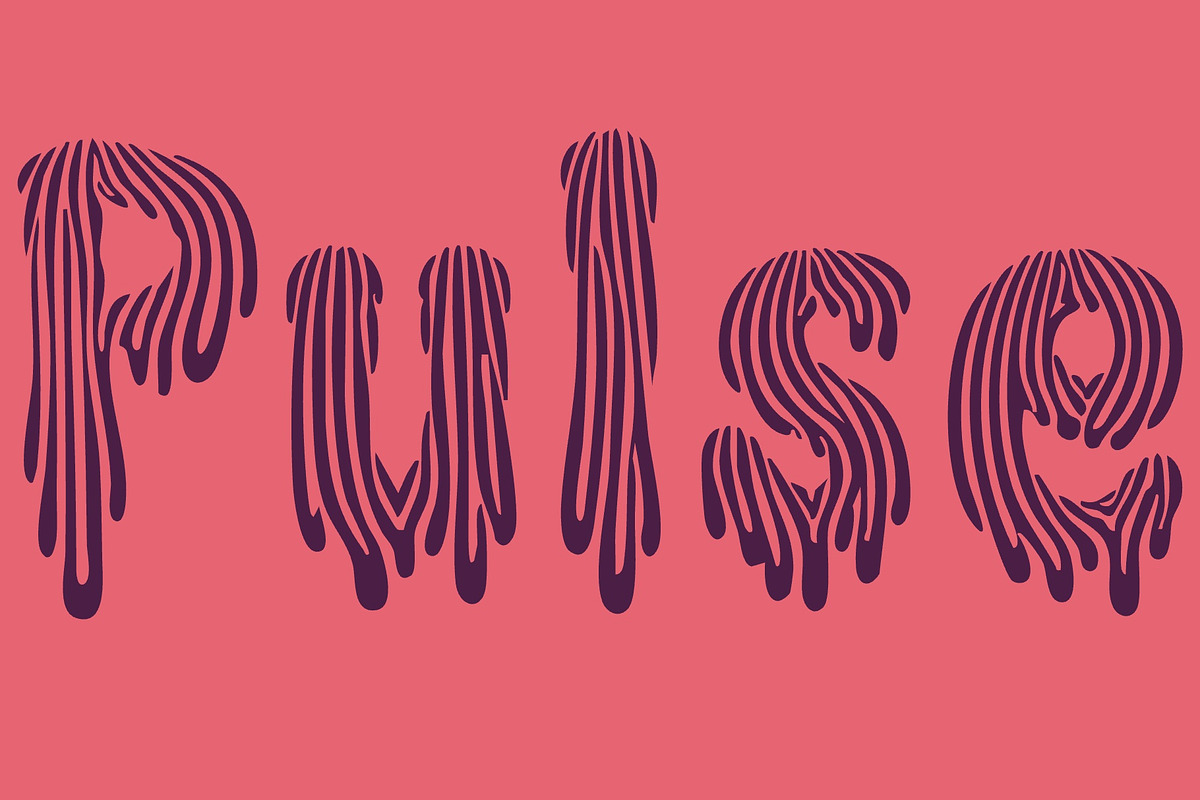 Synesthesia Striped Psychedelic Font, a Sans Serif Font by Graphic Spirit (Photo 6 of 8)