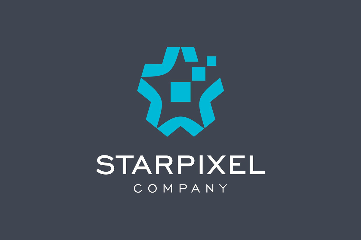 Star and Pixels Tech Symbol Logo, a Branding & Logo Template by Buqancreative (Photo 2 of 4)