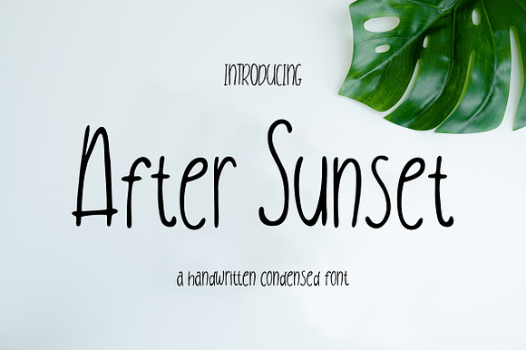 After Sunset Advertisement Font preview 7
