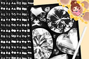 130 Procreate Diamonds Brushes, a Brush Add-On by DrawingStoryShop (Thumbnail 1 of 6)
