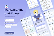 Mental Health & Fitness - UI Kit, an UI Kit Template by Arshad Ali (Thumbnail 1 of 10)