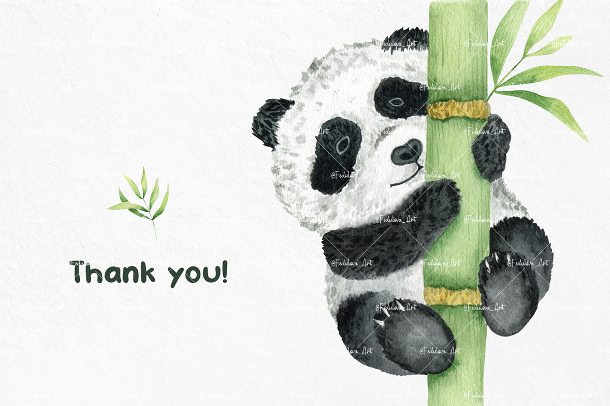 Panda Watercolor illustrations, an Animal Illustration by Fedulova Art (Photo 11 of 11)