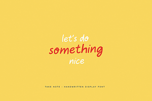 Take Note Font Craft Handwritten, a Font by Colt Type Co