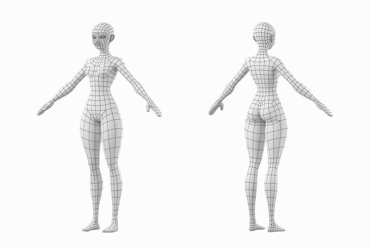 Stylized Girl Abby Shape Mesh, a Characters & Person 3D Model by VK Studio (Photo 2 of 16)