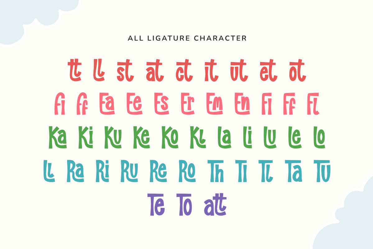 Rainbow Theory Playful Display Font, a Sans Serif Font by Bluestype Studio (Photo 6 of 7)