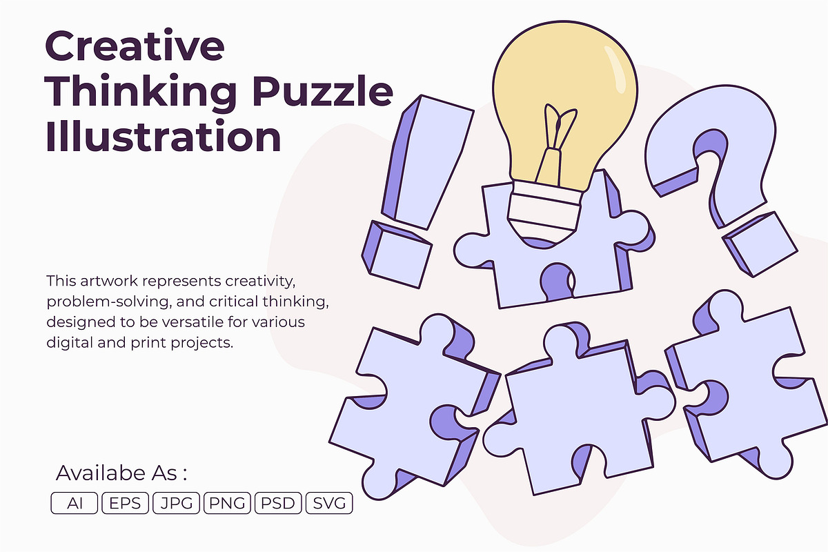 Creative Thinking Puzzle, an Object Illustration by Partikusi Design (Photo 2 of 3)