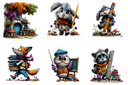 Forest School Clipart Bundle, a Seasonal Illustration by CreationArt (Thumbnail 4 of 7)