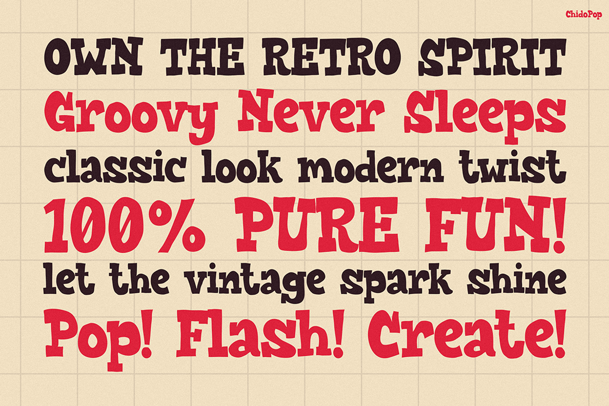 Chido Pop, a Sans Serif Font by Pinisi ART (Photo 5 of 10)