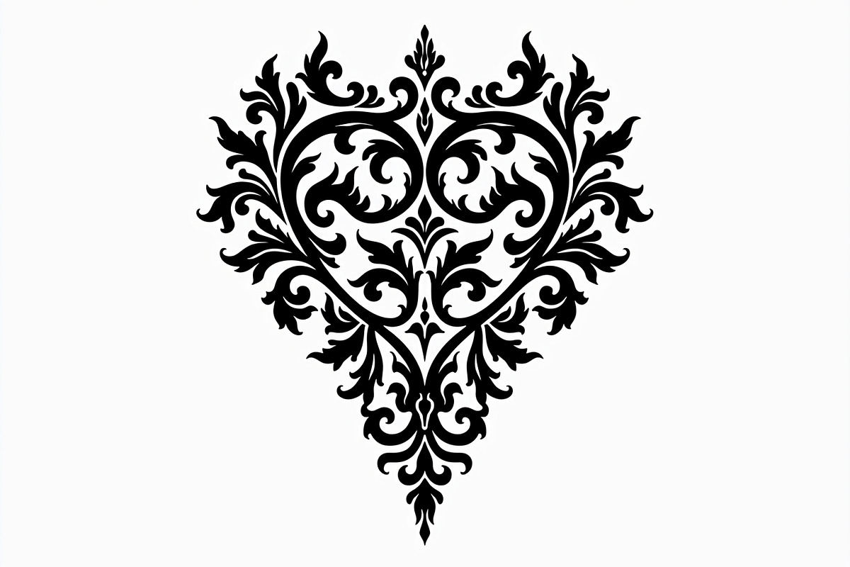 Floral Heart Silhouette Set, an Illustration by Gfx_Store (Photo 8 of 21)