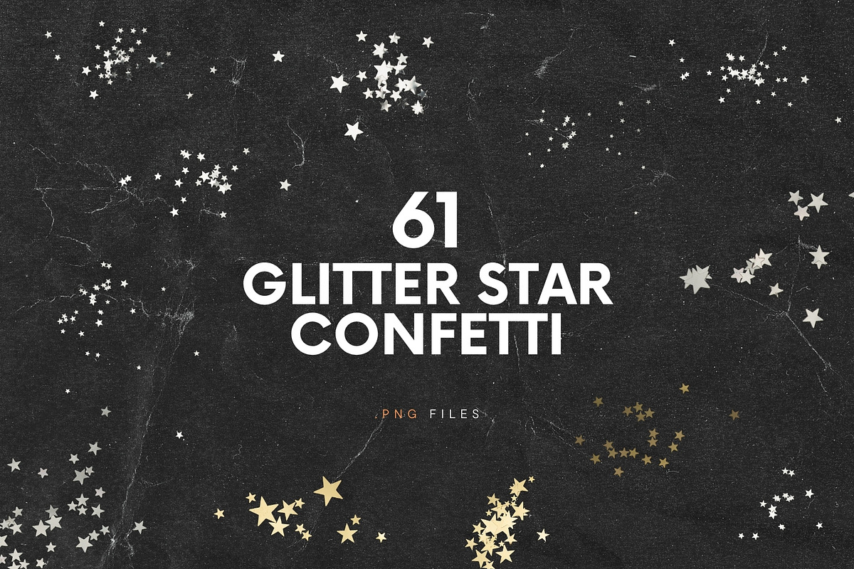 61 Glitter Star Confetti, an Object Graphic by Ksuview (Photo 1 of 6)