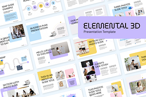Elemental 3D Google Slides Template, a Presentation Template by chio.design - Khalay Chio