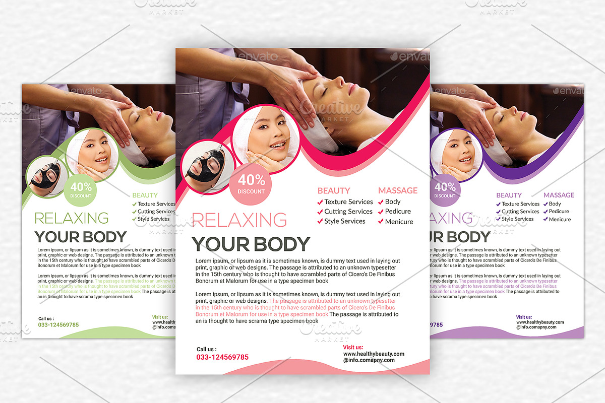 Beauty Spa Flyer Template, a Flyer Template by KnightWipers