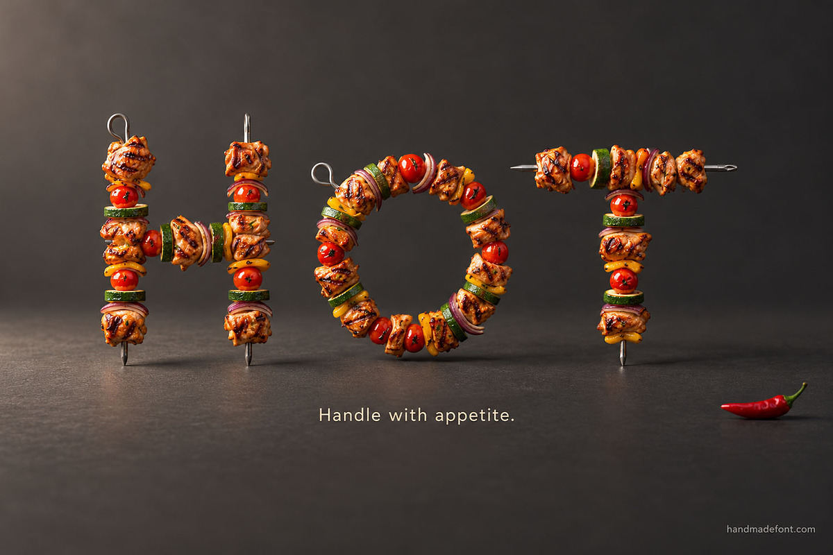 BBQ Skewer Font, a Sans Serif Font by Handmadefont (Photo 12 of 15)