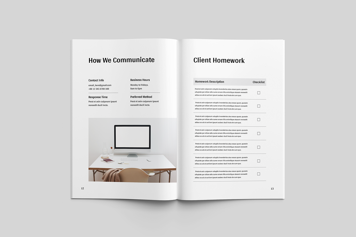 Client Welcome Packet | MS Word Indd, a Stationery Template by Leaflove (Photo 7 of 10)