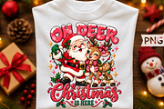Oh Deer Christmas Is Here PNG, a Seasonal Illustration by Creative Art (Thumbnail 1 of 3)