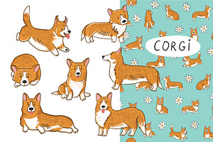 Corgi Dog, an Animal Illustration by GooseFrol