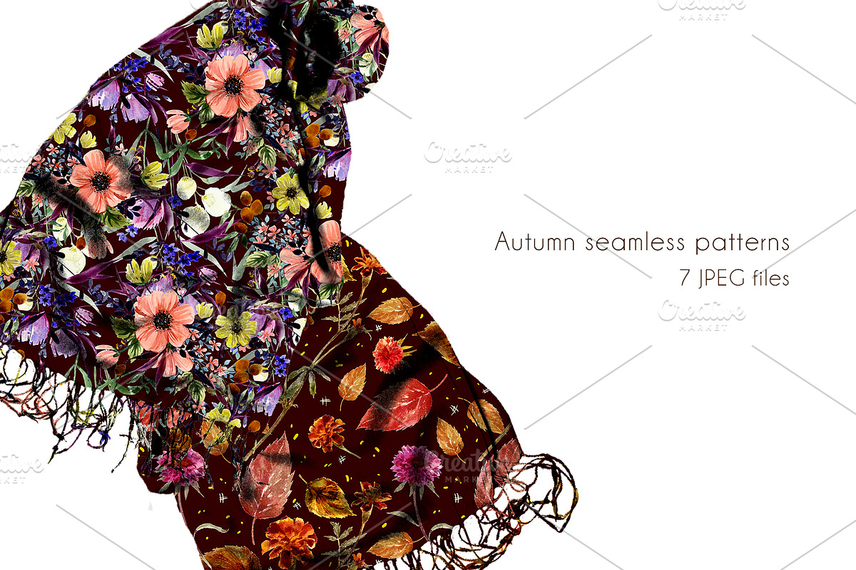 Autumn seamless patterns, a Pattern Graphic by Nadiia Hanina (Photo 2 of 4)