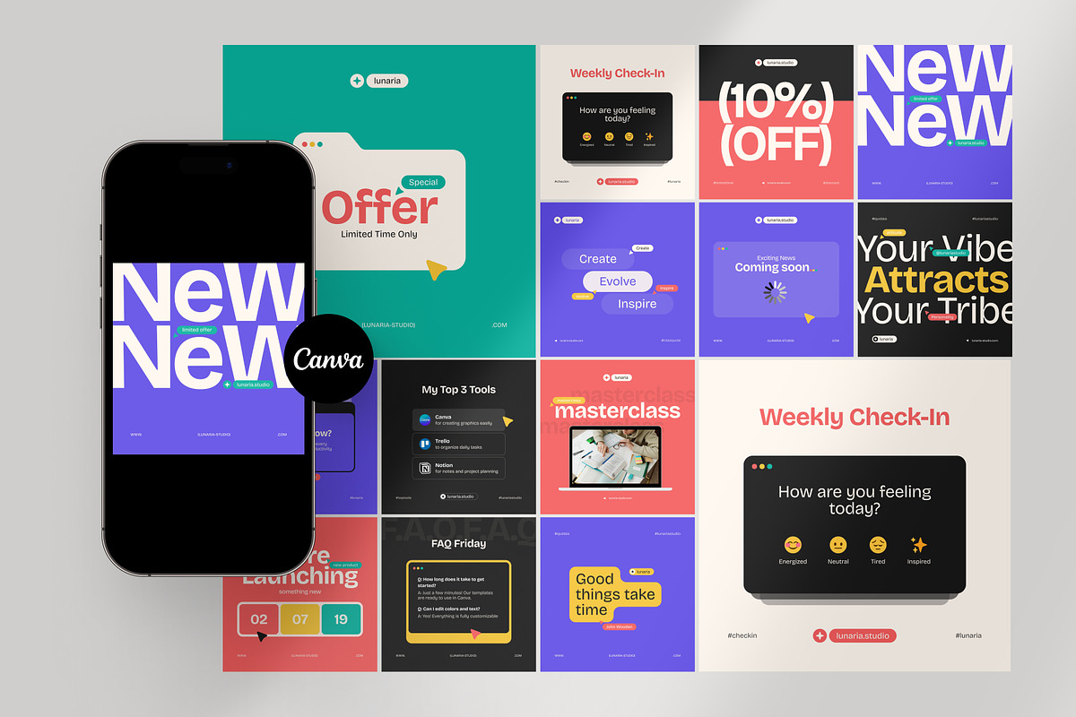 Versa Bold Social Pack - Canva