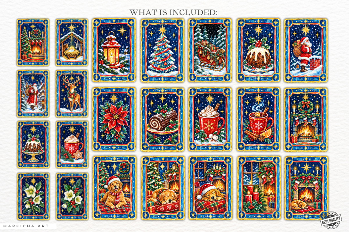 Christmas Tarot Cards PNG, a Decorative Illustration by Markicha Art (Photo 4 of 6)