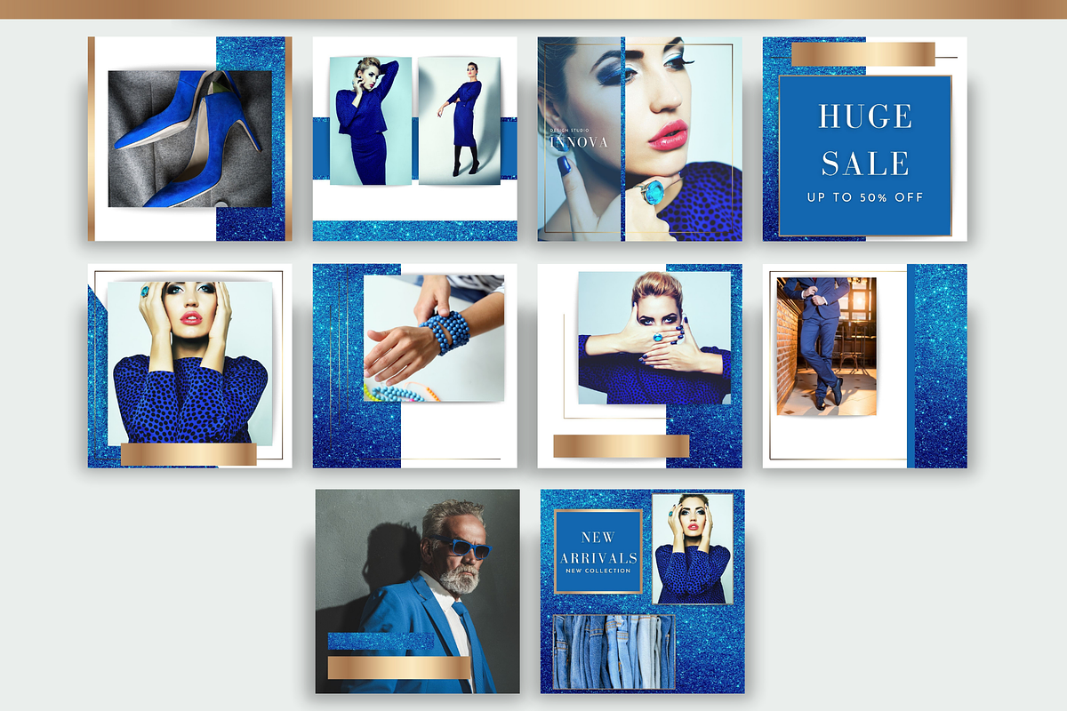 Blue Instagram Pack for Canva, a Social Media Template by Innova Studio (Photo 9 of 9)