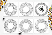 Halloween wreath,pumpkins and spider, a Brushes & More by dnapslvsk (Thumbnail 4 of 6)