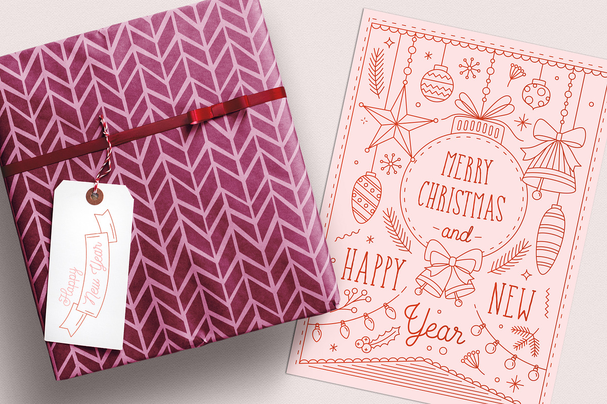 Christmas and New Year cards, a Card Template by Good Studio (Photo 7 of 8)