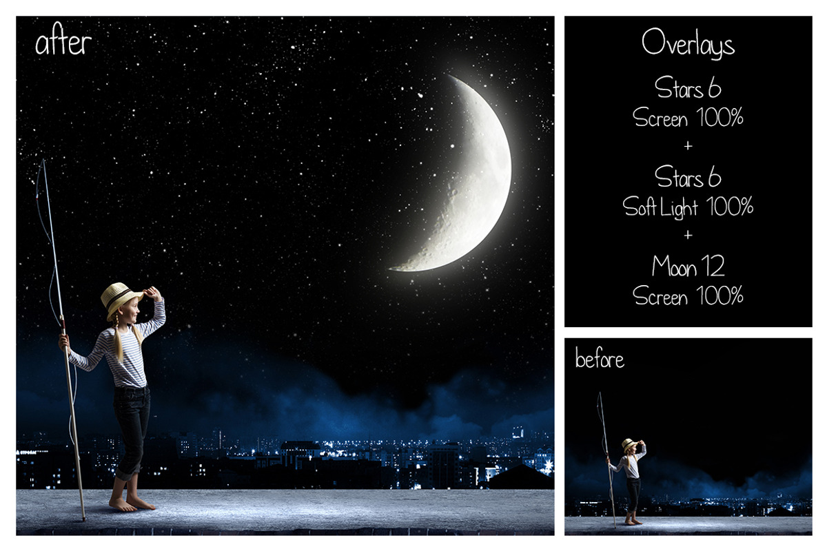 50 Night Sky Overlays, a Texture Graphic by LovePhotoMoment (Photo 2 of 16)