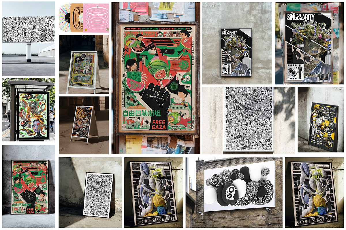 17 Poster Mockup Bundle, an Advertising Mockup by Jacober Design (Photo 1 of 5)