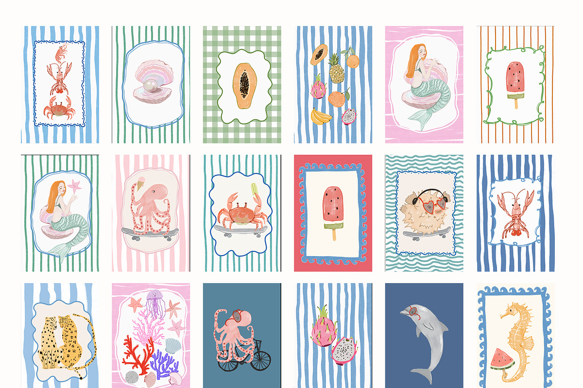 Nursery Wall Art Prints Bundle, a Background Graphic by Artemsky (Photo 17 of 19)