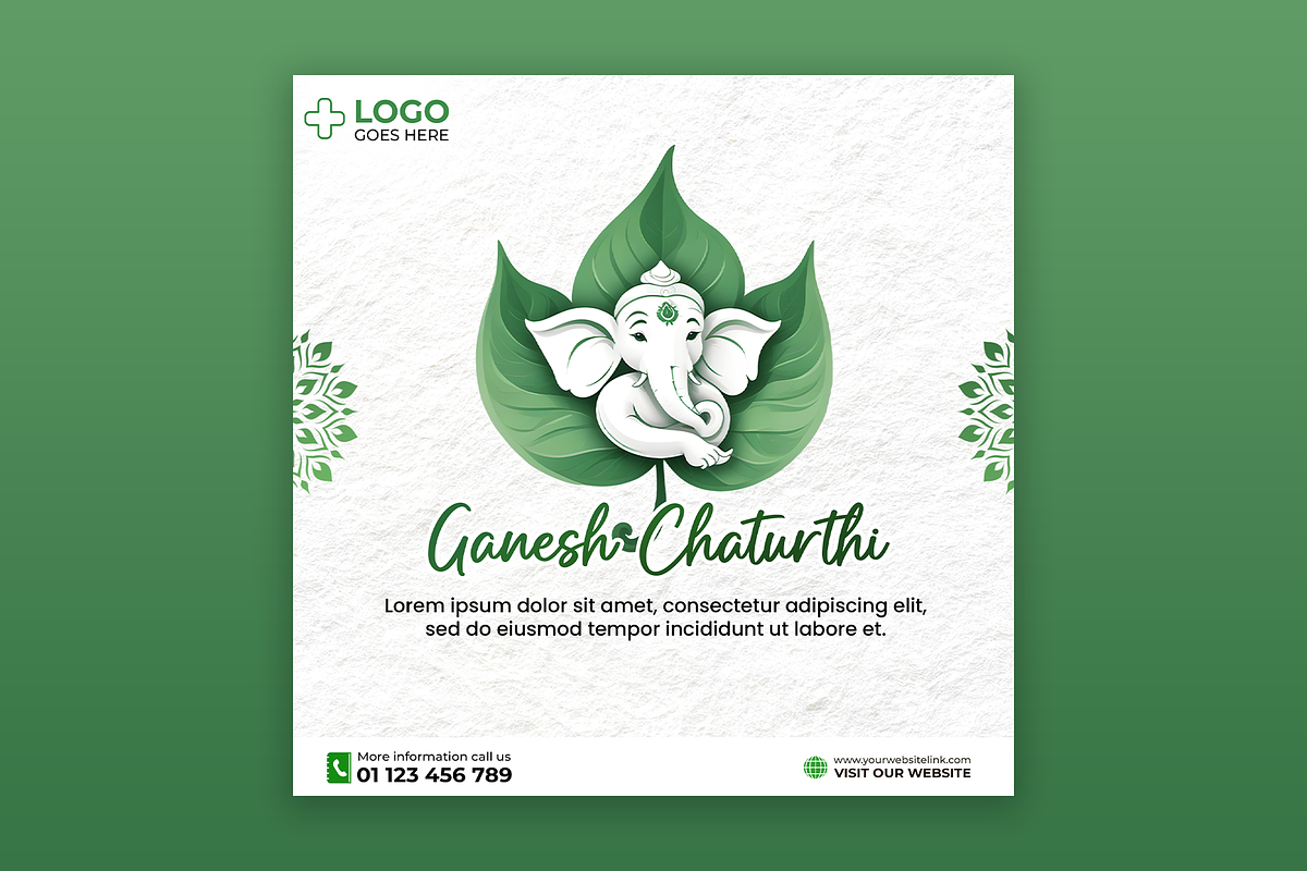Eco friendly Ganesh Chaturthi 5 post, a Social Media Template by AyyazMomin (Photo 6 of 6)