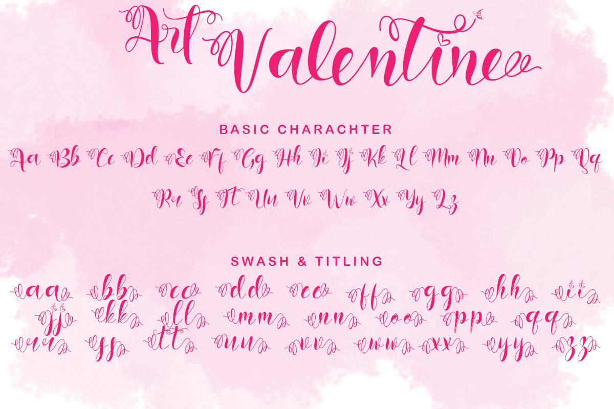 Art Valentine, a Script Font by Yoga Letter (Photo 8 of 9)