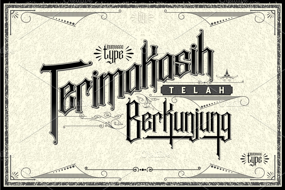 Bertha Neckline, a Blackletter Font by inumocca_type (Photo 5 of 5)