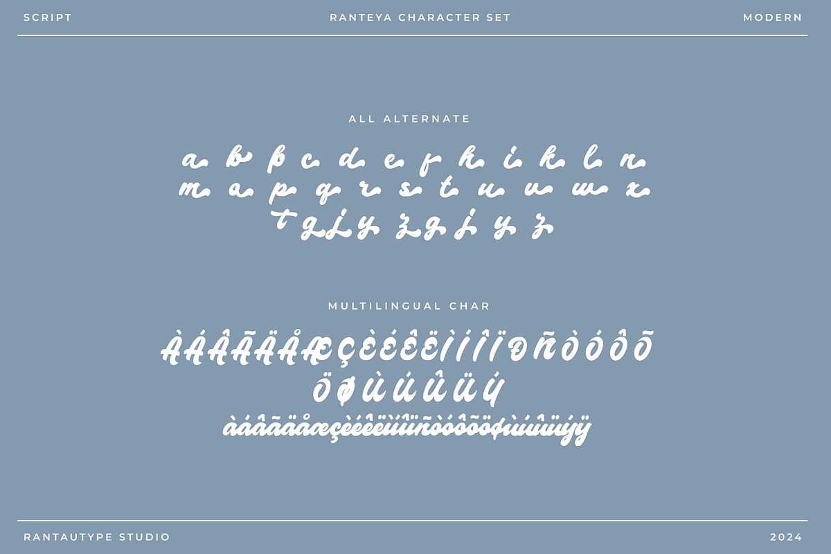 Ranteya Classy Script Font, a Script Font by RantautypeStudio (Photo 17 of 17)