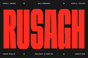 Rusagh, a Font by A.Budianto (Thumbnail 1 of 6)
