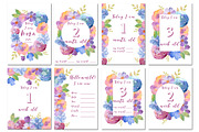 Baby Milestone Cards, flowers, a Card Template by fiolika (Thumbnail 2 of 6)