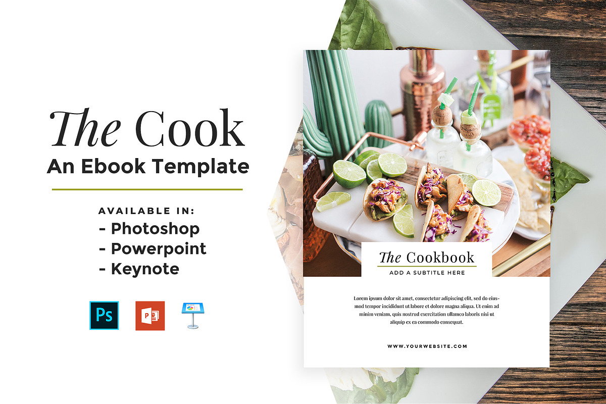 The Cook: E-Book Template, a Magazine Template by SheMadeStudio (Photo 1 of 5)