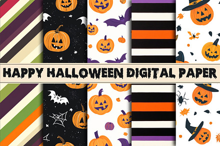Happy Halloween Digital Paper Backgr