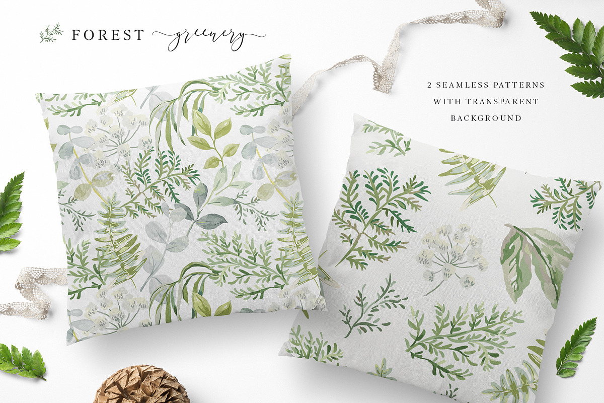Forest greenery. Vector collection, an Object Illustration by OJardin (Photo 6 of 7)