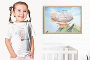 Air journey watercolor clip art, an Illustration by FerroDakora (Thumbnail 4 of 6)