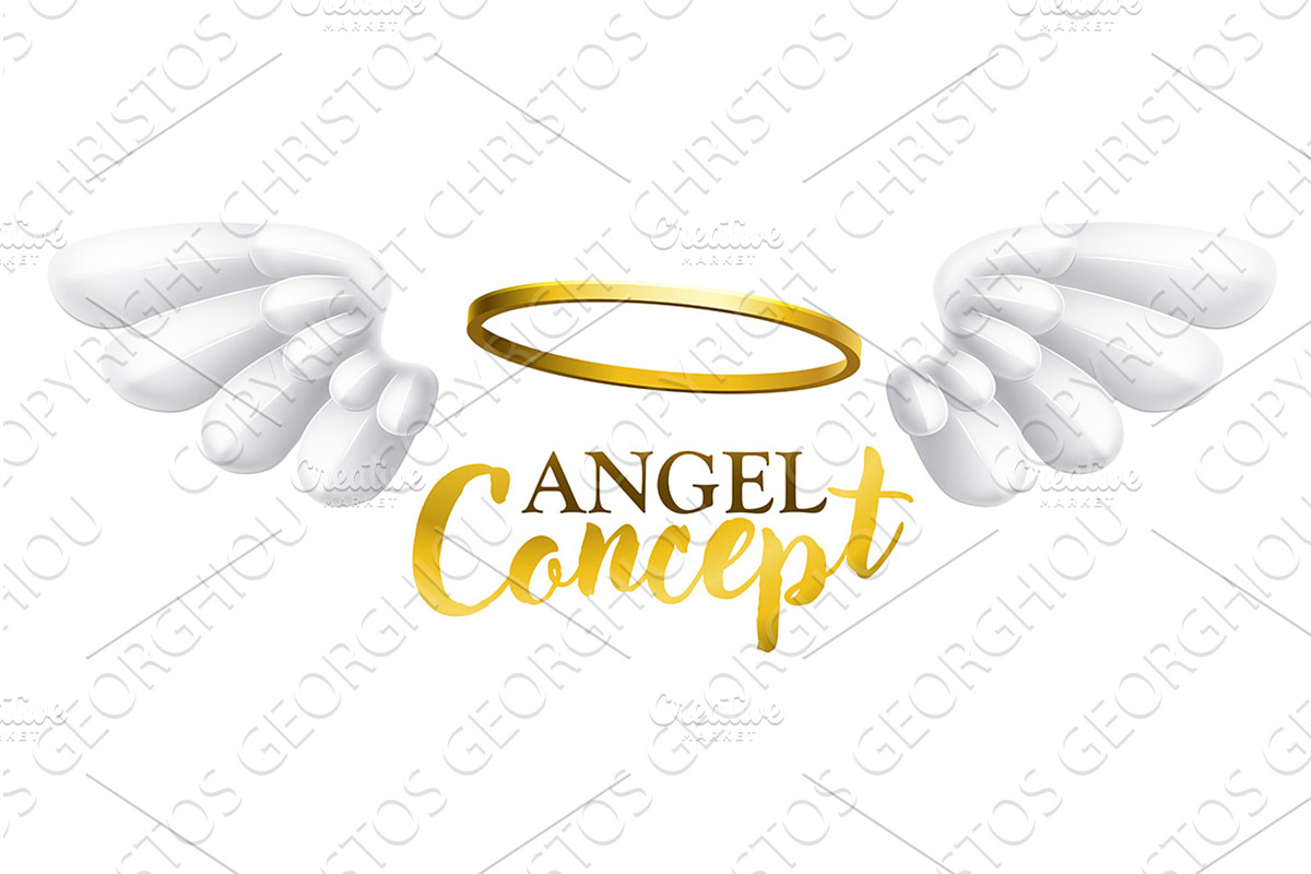 Angel Wings Halo Concept, an Object Illustration by Christos Georghiou