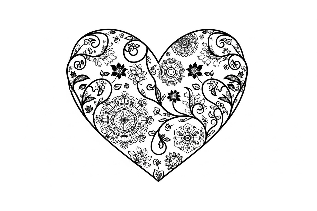 Ornamental Heart Silhouette Bundle, an Illustration by jahid234 (Photo 30 of 31)