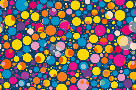 A lively arrangement of circles in d, a Photo by Tanuart