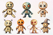 Halloween Voodoo Doll Clipart, an Illustration by Dream Creation (Thumbnail 2 of 7)
