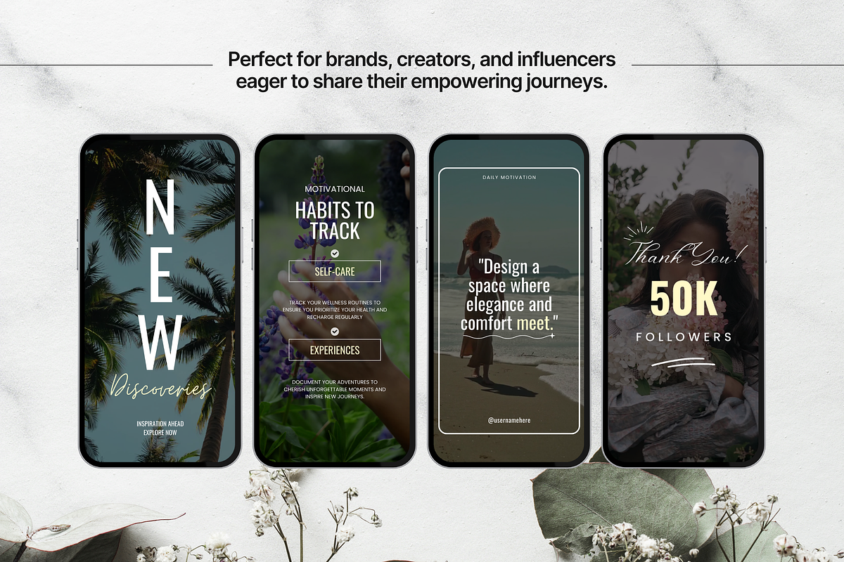 100 Motivational Reels Templates, a Social Media Template by DigiPax (Photo 5 of 10)