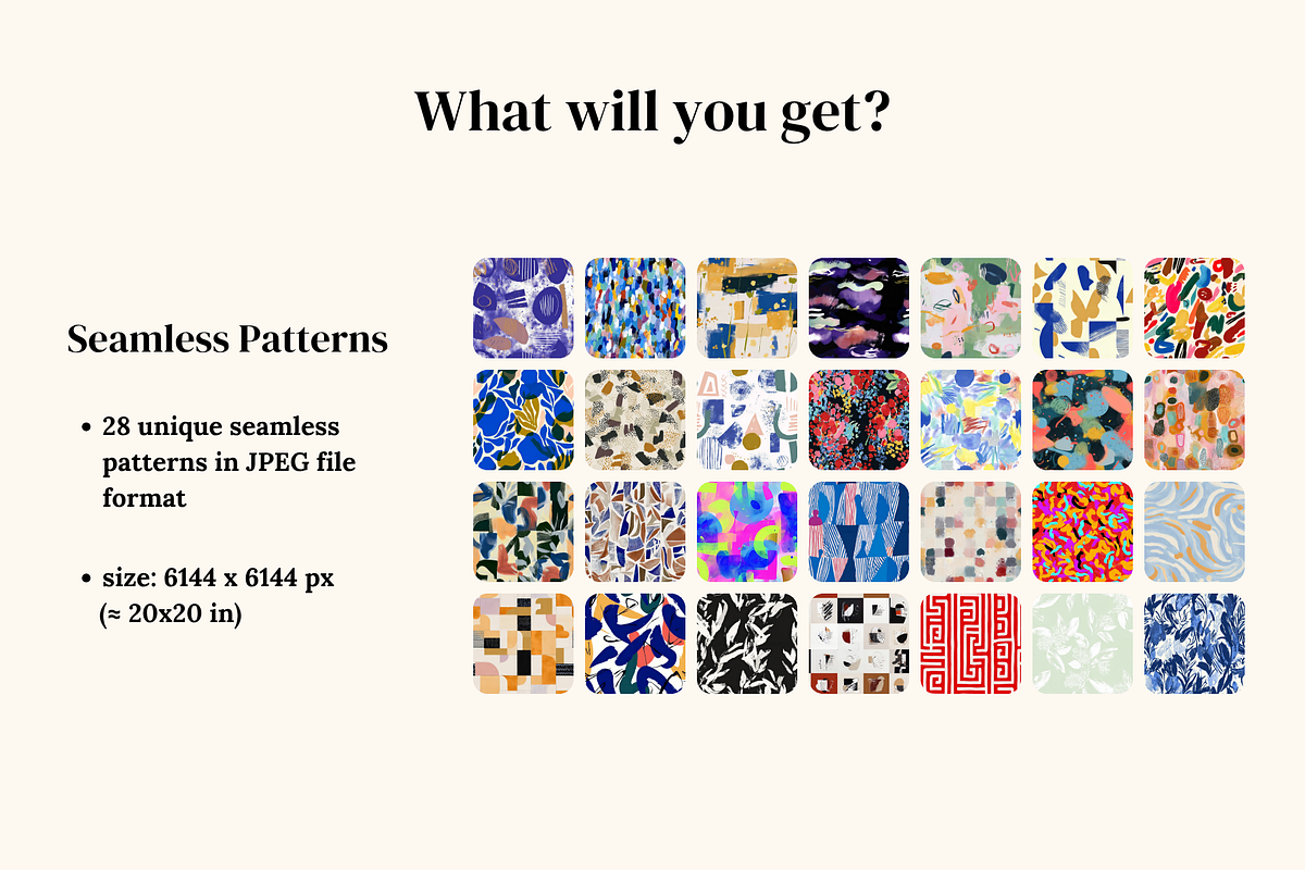 Cobalt Studio Abstract Patterns, a Pattern Graphic by Ninterints (Photo 2 of 10)
