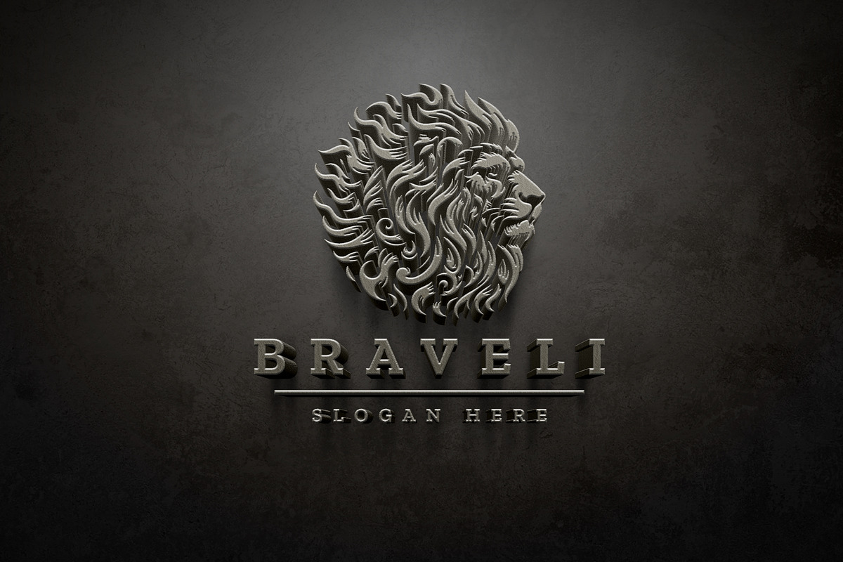 Brave Lion Head Logo, a Branding & Logo Template by Design_Planet (Photo 1 of 3)